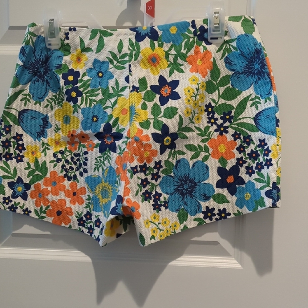 Tommy Hilfiger High Waist Blue and Orange Shorts - Picture 5 of 5